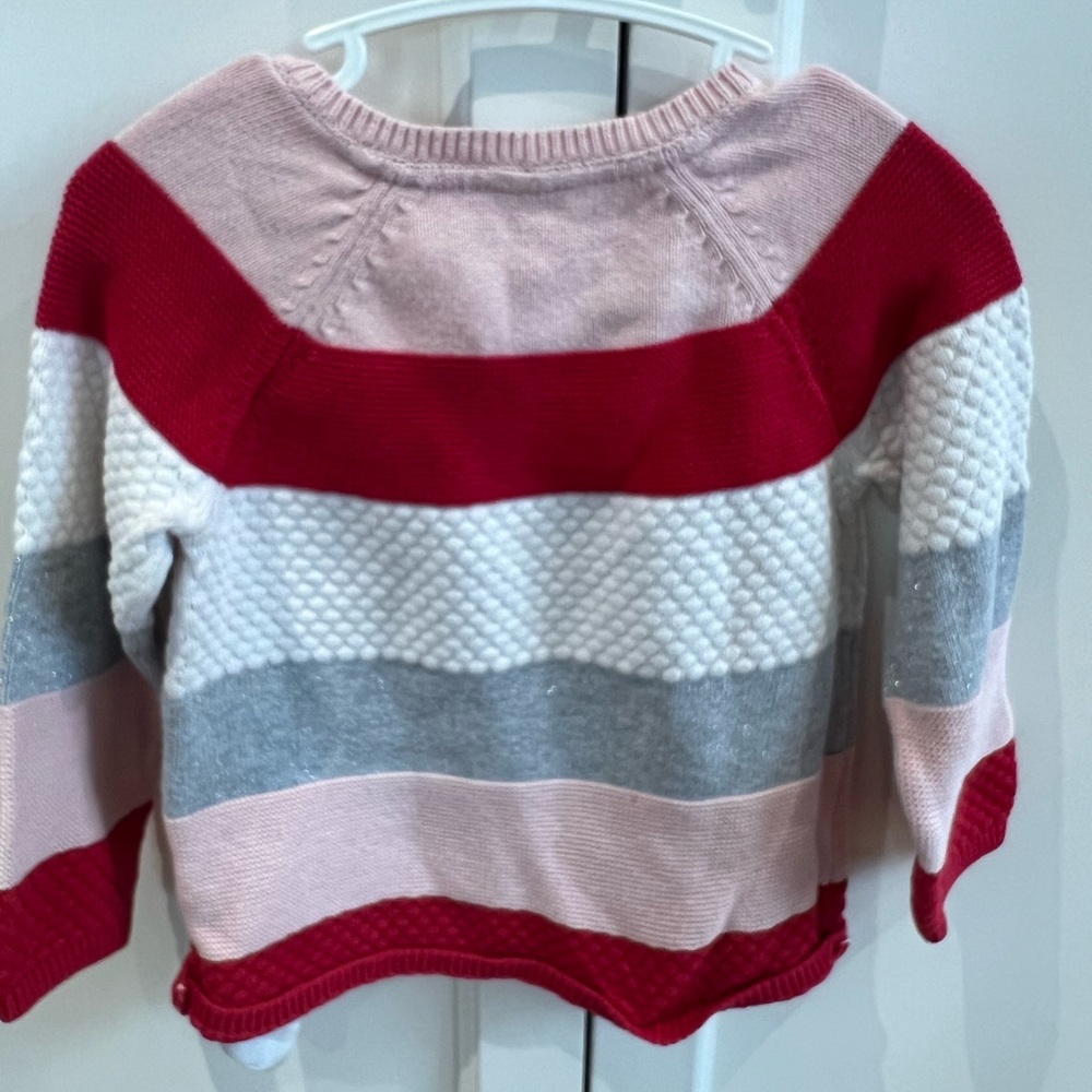 H&M Soft Pink striped Knit Sweater 18m